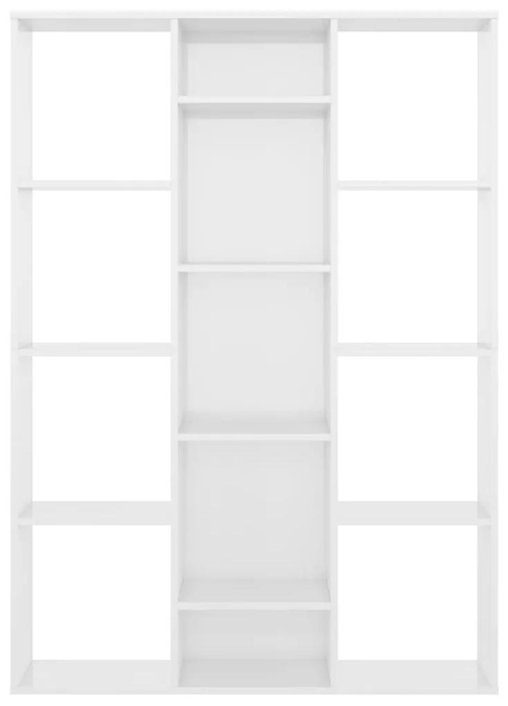 Libreria/divisorio bianco lucido 100x24x140 cm in truciolato