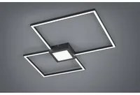 Plafoniera Hydra Doppio Quadrato Led 28w Antracite L65 cm Dimmerabile Trio Lighting