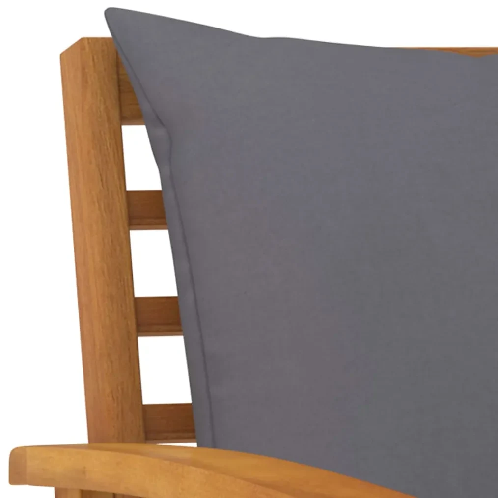 Set divani da giardino 5 pz con cuscini in massello di acacia