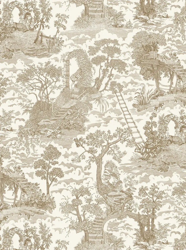 Josephine Munsey Tapete Islet Hoping Toile - Stone