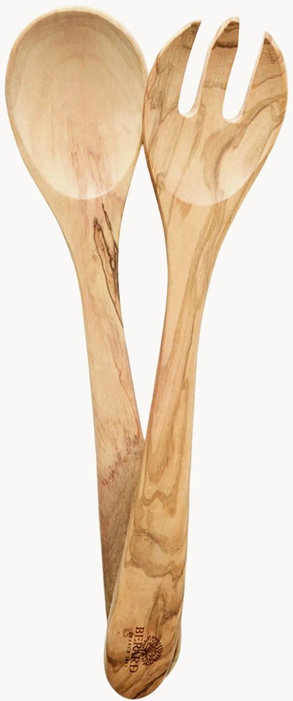 Set di 2 posate da insalata in legno d'ulivo Rosa