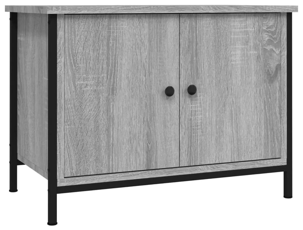 Mobile tv con ante grigio sonoma 60x35x45 cm legno multistrato