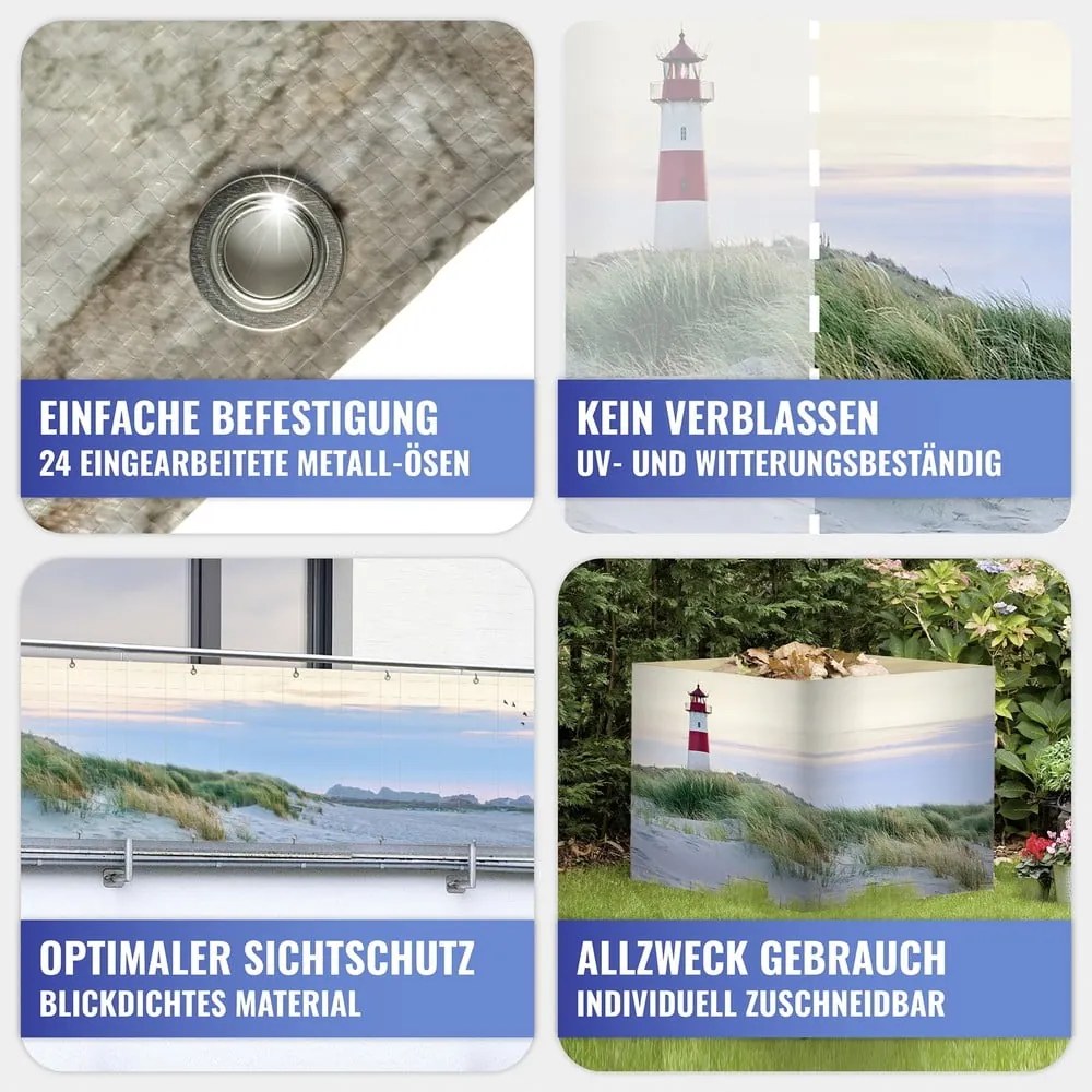 Parasole in plastica 500x85 cm North Sea Coast – Maximex