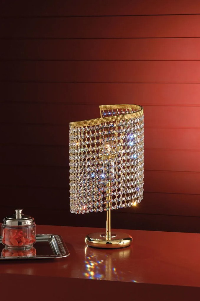 Lume 1 luce oro lucido e cristallo- 1006/L - Contemporary - Arredoluce Oro 24 kt