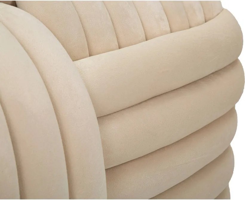 Panchina in velluto crema Softy - Mauro Ferretti