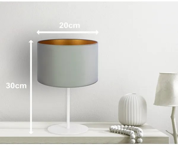 Duolla - Lampada da tavolo ROLLER 1xE14/15W/230V diametro 20 cm luce verde/oro