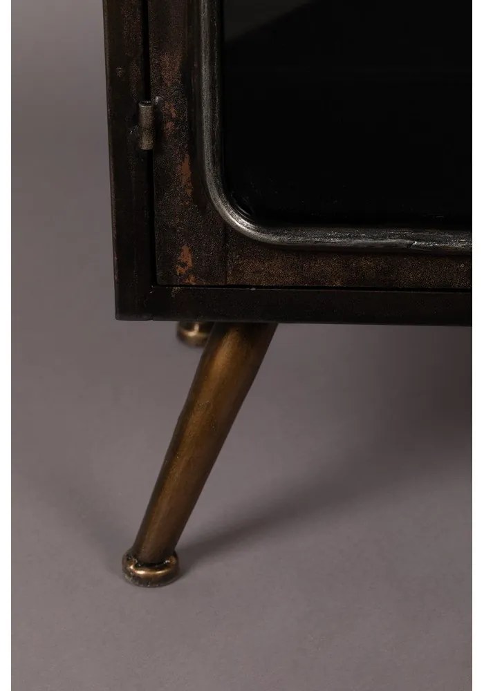 Vetrina nera in metallo 60x100x35 cm Denza – Dutchbone