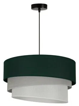 Duolla - Lampadario a sospensione con filo TRIO 1xE27/15W/230V diametro 45 cm verde/grigio/bianco