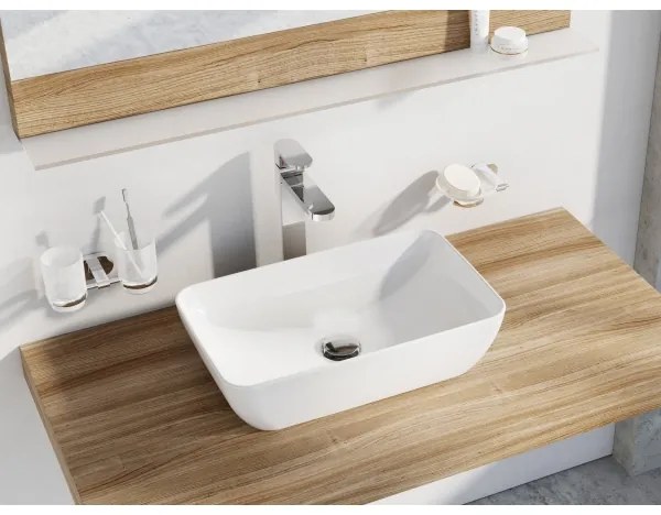 Ravak XJX01150001 - Lavabo da appoggio UNI SLIM 50x31 cm ceramica/bianco