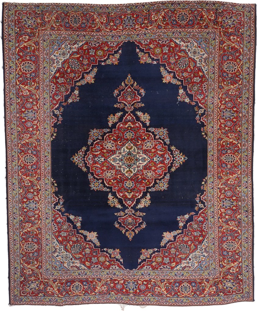 Kashan Tappeto 270 x 230 (Iran) Annodato A Mano