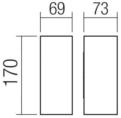 Redo 90637 - Lampada LED da esterno SONNY 2xLED/5W/230V 2200/4000K IP54 marrone