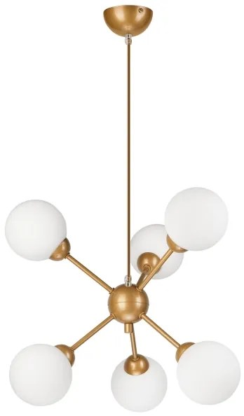 Lampadario a sospensione con supporto rigido RUBBY BALL 6xG9/5W/230V oro