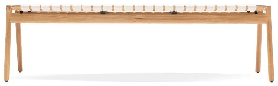 Panchina in colore bianco e naturale Klupa - Gazzda