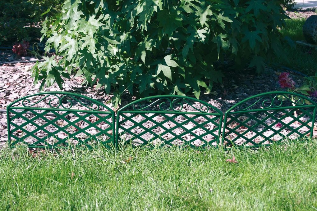 Set 5 Recinzioni Ornamentale per Giardino 46x35 cm in Plastica Rama...