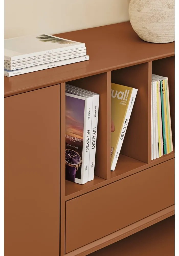 Cassettiera color mattone 220x98x45 cm Platt – Teulat