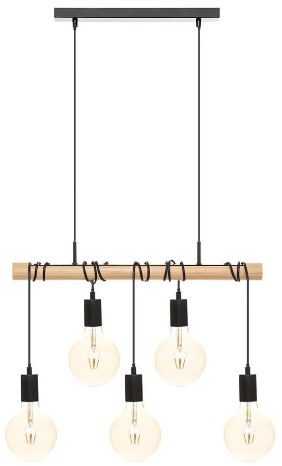 Atmosphera - Lampadario a sospensione con filo JAKE 5xE27/40W/230V pino