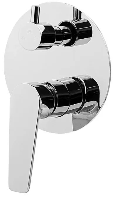 Kit doccia incasso cromato completo di soffione 25 cm inox e kit doccetta Recta