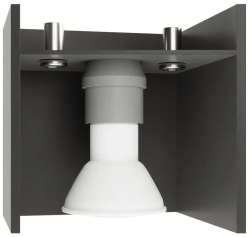 Lampadario a sospensione con filo QUAD 1 1xGU10/40W/230V nero