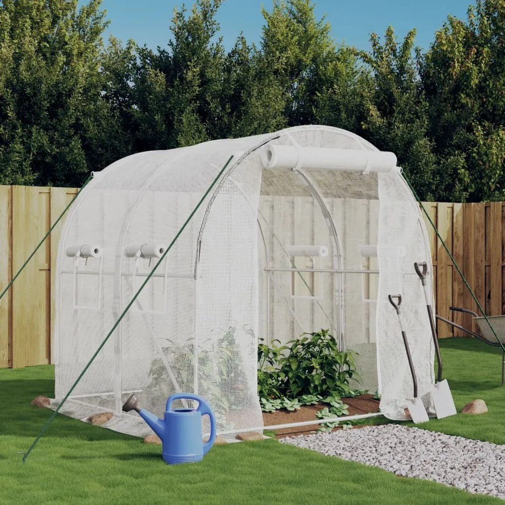 Serra Con Telaio İn Acciaio Bianco 4 M² 2x2x2 M /