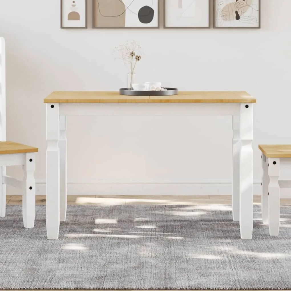 Tavolo Da Pranzo Corona 112x60x75 Cm İn Legno Massello Di Pino /
