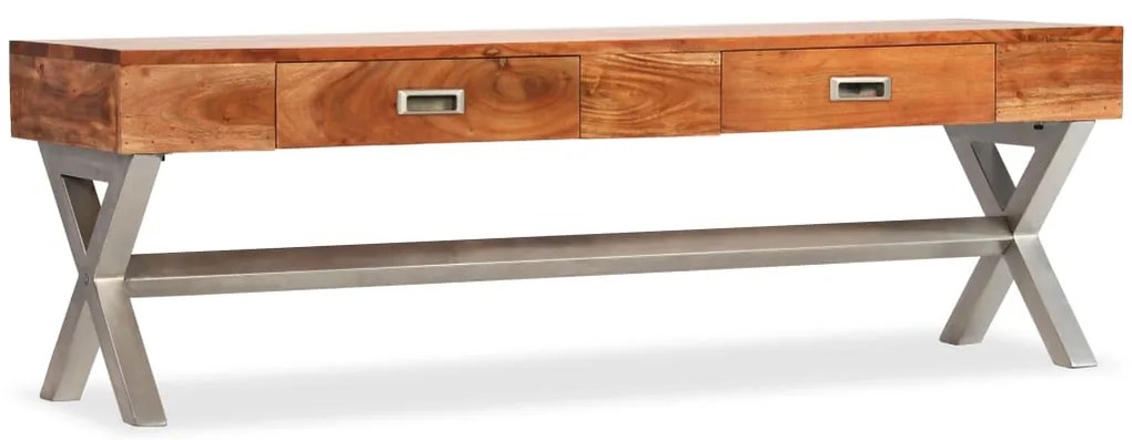 Mobile Tv Con Cassetti İn Massello Acacia 140 Cm /