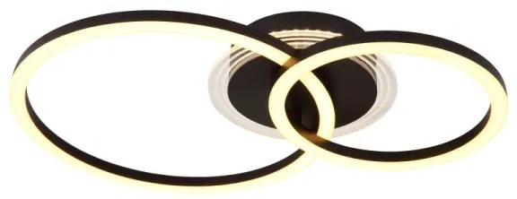 Globo 48039-30 - Lampada LED da soffitto LORETTA LED/30W/230V Ø33x50 cm nera