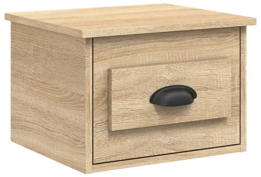 Comodino a parete rovere sonoma 41,5x36x28 cm