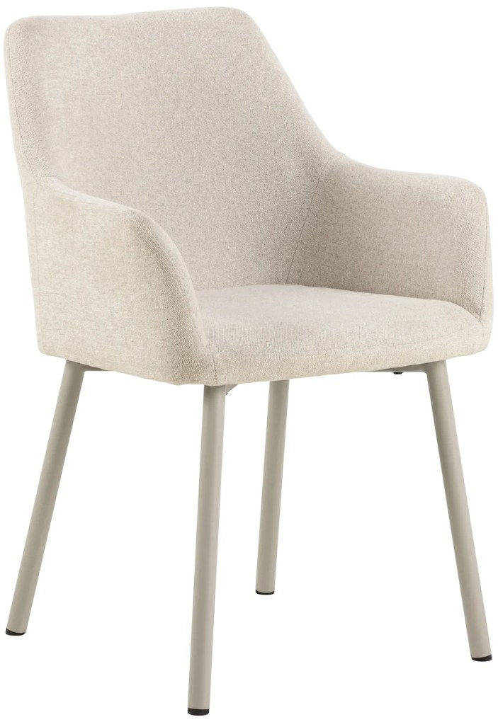 VERA Beige (tessuto Apia 453) / telaio beige-grigio (Cashmere) - MODERNA SEDIA IMBOTTITA CINIGLIA PER SOGGIORNO/SALA DA PRANZO