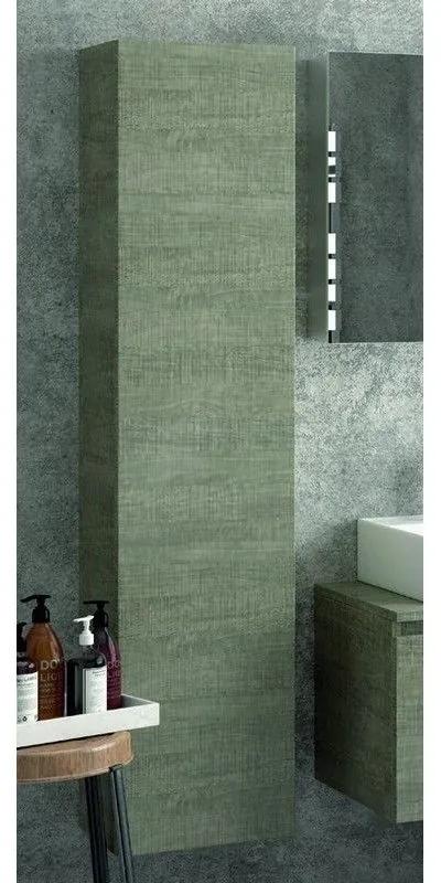 Kamalu - composizione bagno 120cm sospesa con mobile specchio e colonna