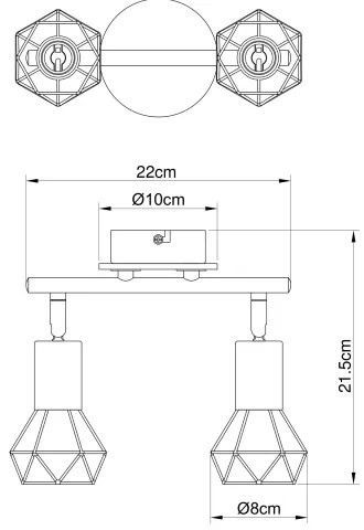 Globo 54802S-2 - Luce Spot XARA 2xE14/40W/230V