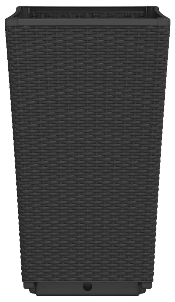 Kigima Set di 4 fioriere per piante, 30 x 13 x 12 cm, colore beige, robusto per balcone e davanzale in plastica, elegante fioriera da balcone con serbatoio dell'acqua, piccolo vaso per