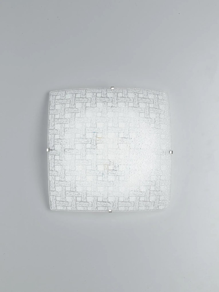 Lampadario Plafoniera Led Pamela Ceiling Lamp Colore Bianco 24W  Mis 40 x 40 cm