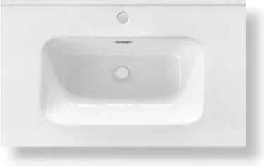 Lavabo STELLA 90x46 cm in ceramica bianco ad incasso per mobile bagno