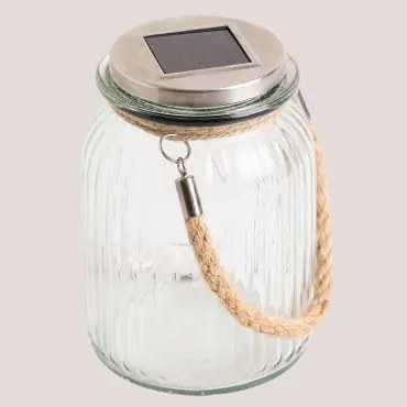 Vaso Solare In Vetro Con Ghirlanda Led Pol ↑16 Cm - Sklum