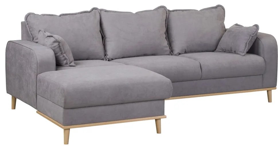 Divano angolare grigio (angolo sinistro) Beata - Ropez