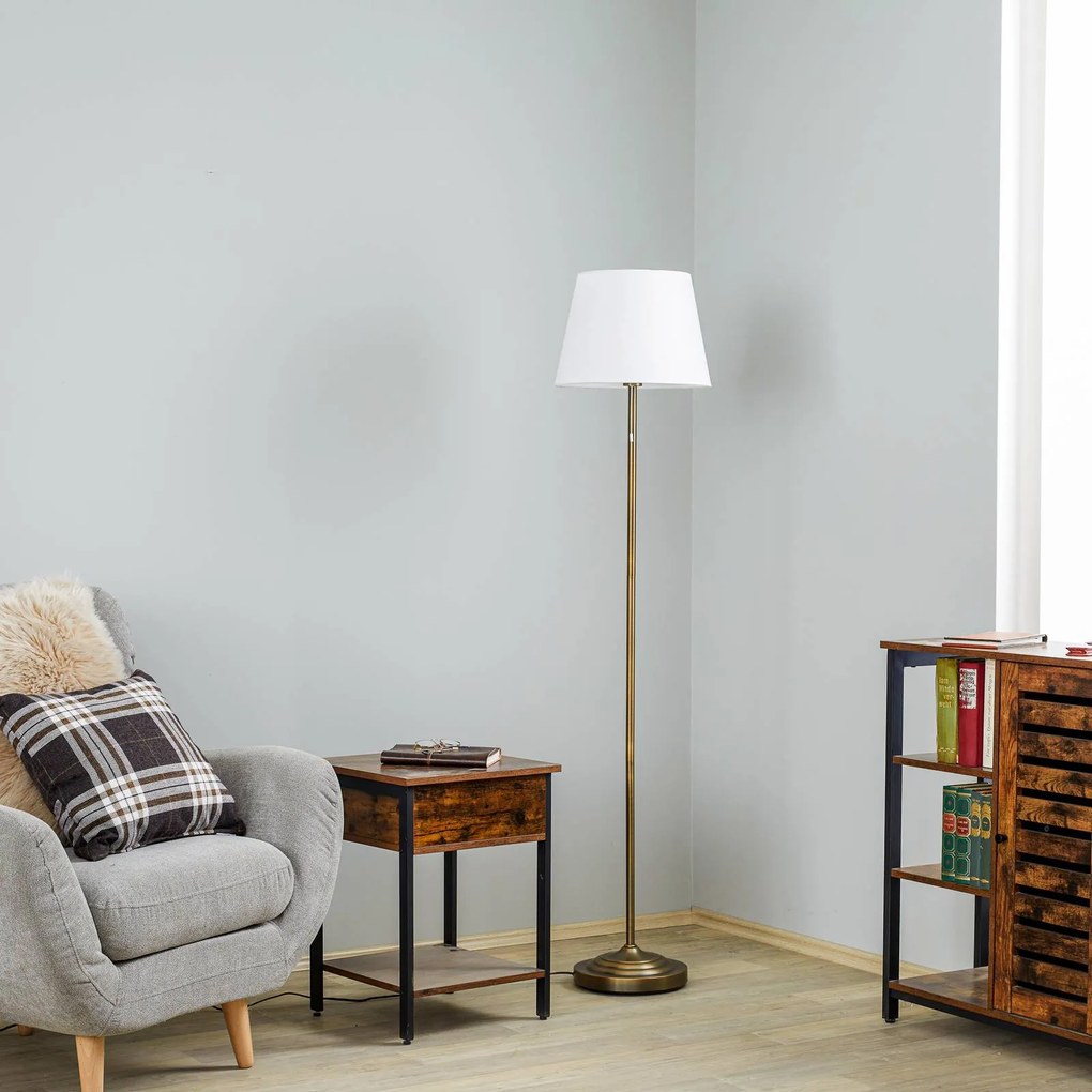 Lindby Alomira, piantana, ottone