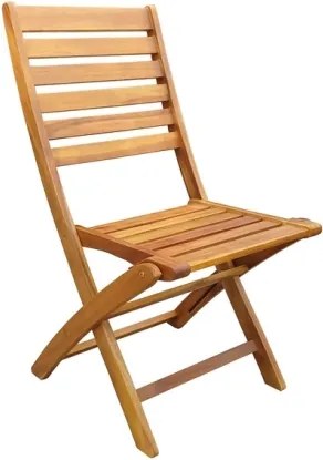 Sedia Pieghevole in Legno di Acacia FSC 49x61x92 cm – Comfort Maggiorato, Design Naturale