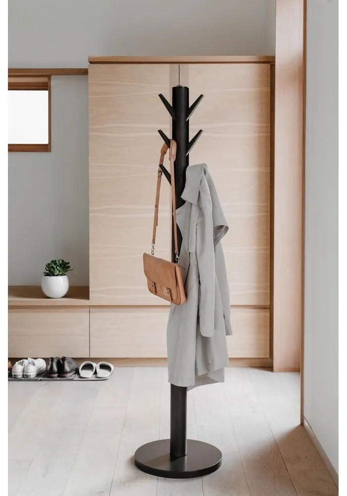 Appendino in legno nero in gomma naturale Flapper - Umbra