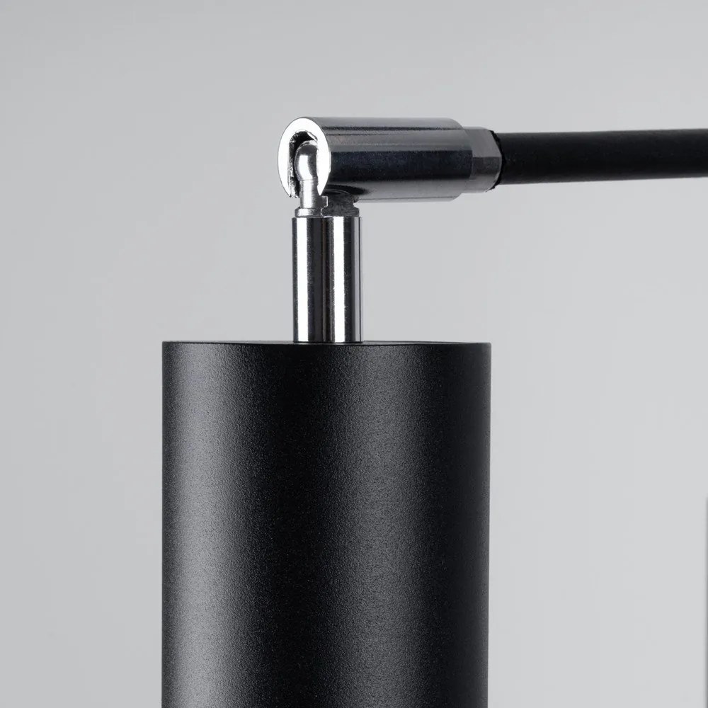 Lampadario nero in metallo Virta – Sollux