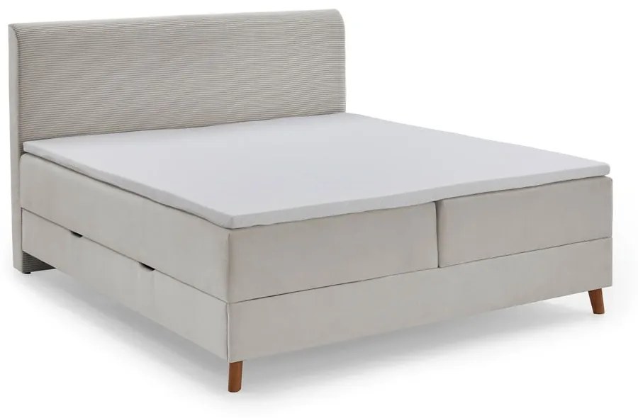 Letto boxspring beige con contenitore 180x200 cm Memphis - Meise Möbel