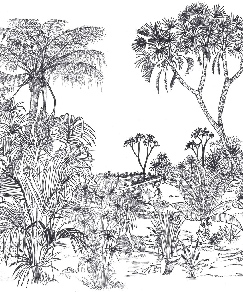 Tenue de Ville Carta da parati panoramica Savane - Slate