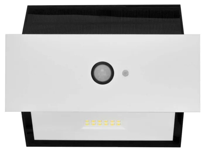 Applique LED Solare Bianca, Rettangolare, con Sensore di Movimento Colore Bianco Naturale 4.000K
