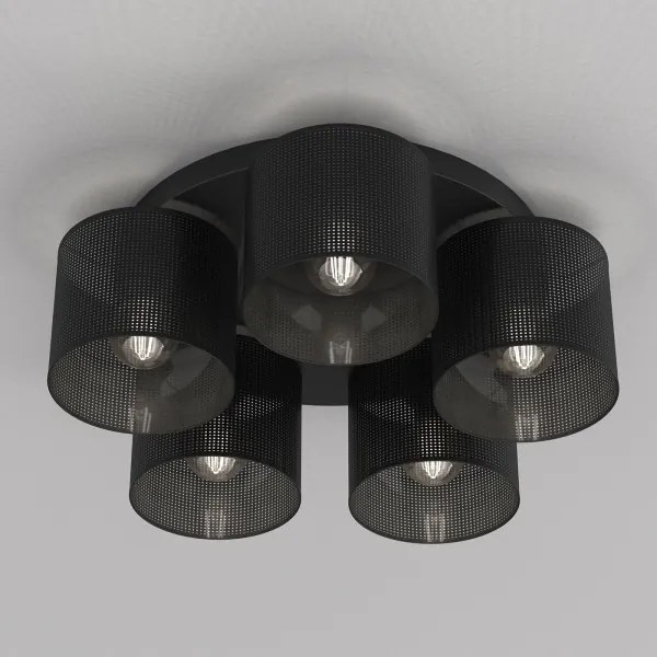 Lampadario a plafone LOFT SHADE 5xE27/60W/230V nero