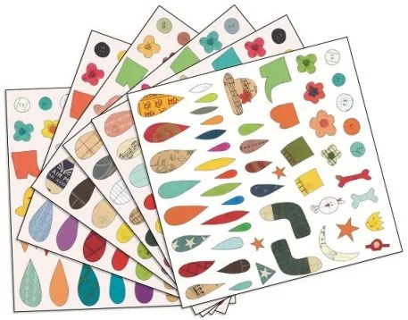 Gioco d'arte con adesivi - fare animali