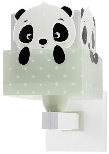 Dalber 63169H - Applique per bambini PANDA 1xE27/60W/230V verde