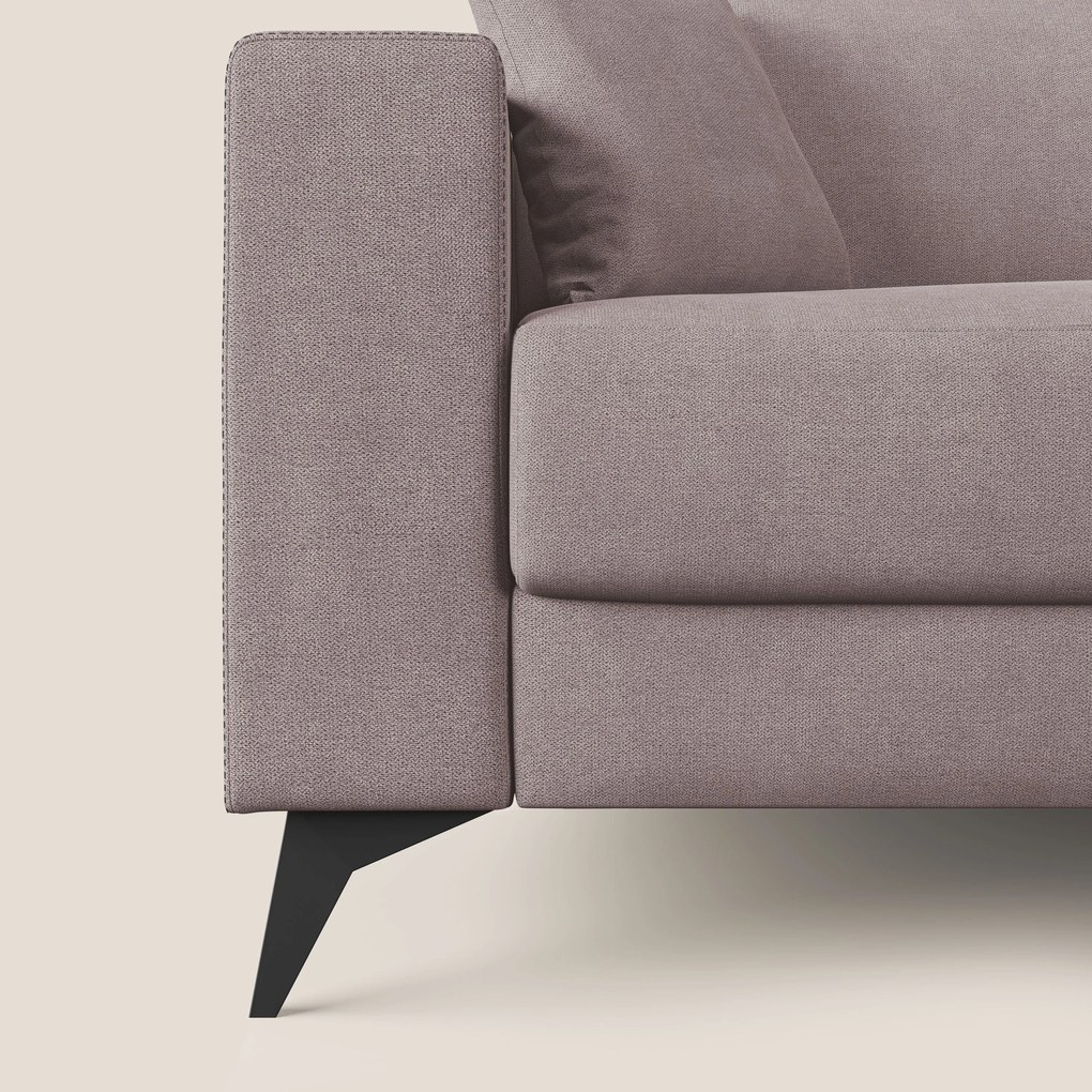 Pegaso divano letto angolare con poggiatesta reclinabili e rivestimento impermeabile T02 rosa