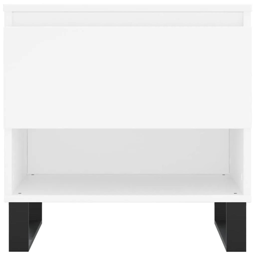 Tavolino da salotto bianco 50x46x50 cm in legno multistrato