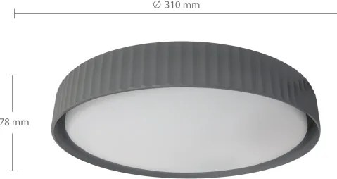 Brilagi - Plafoniera LED LUCIA LED/24W/230V Ø 31 cm grigia