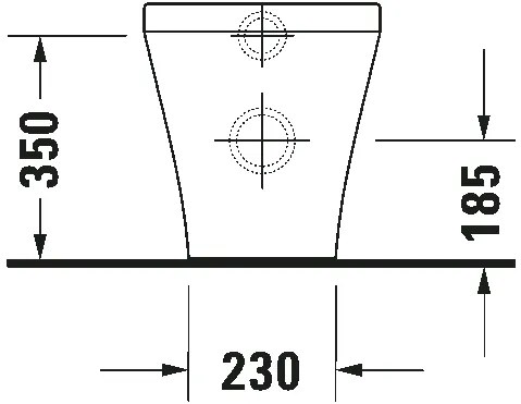 Vaso a Pavimento Filo Parete Cacciata scarico orizzontale Bianco Durastyle 2150090000 Duravit