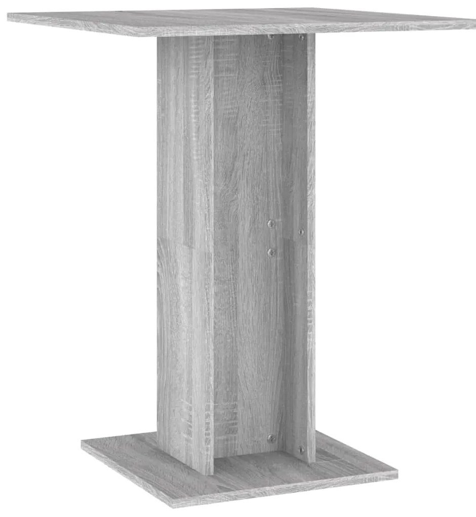 Tavolo da bistrot grigio sonoma 60x60x75 cm legno multistrato